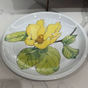 Vintage IKEA Plate with Yellow Flower